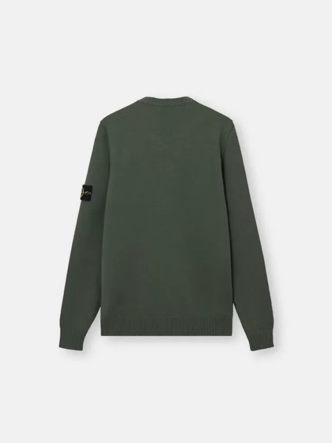 Pull à col rond avec détails en maille inversée