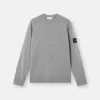 Pull à col rond avec manches raglan et bords-côtes