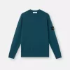 Pull à col rond avec manches raglan et bords-côtes