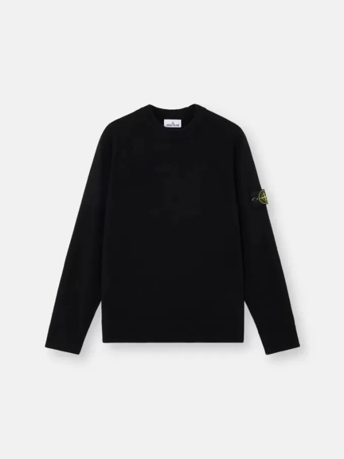 Pull à col rond avec manches raglan et bords-côtes