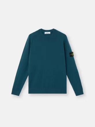 Pull à col rond avec manches raglan et bords-côtes