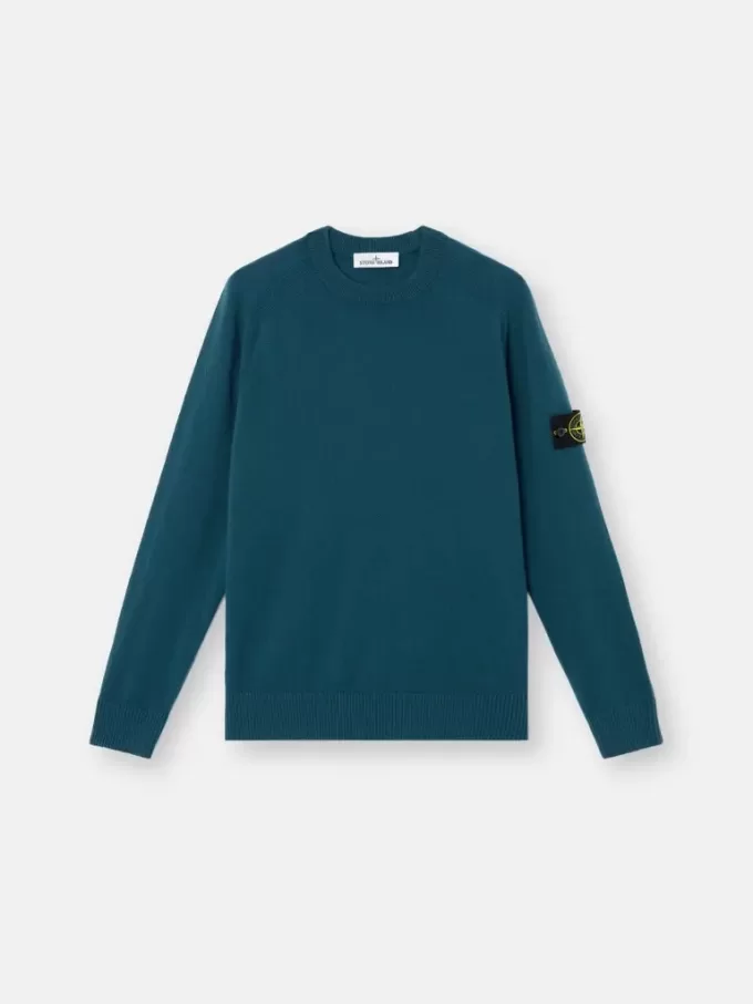 Pull à col rond avec manches raglan et bords-côtes