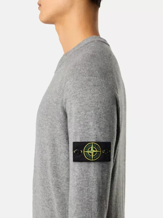 Pull à col rond avec manches raglan et bords-côtes