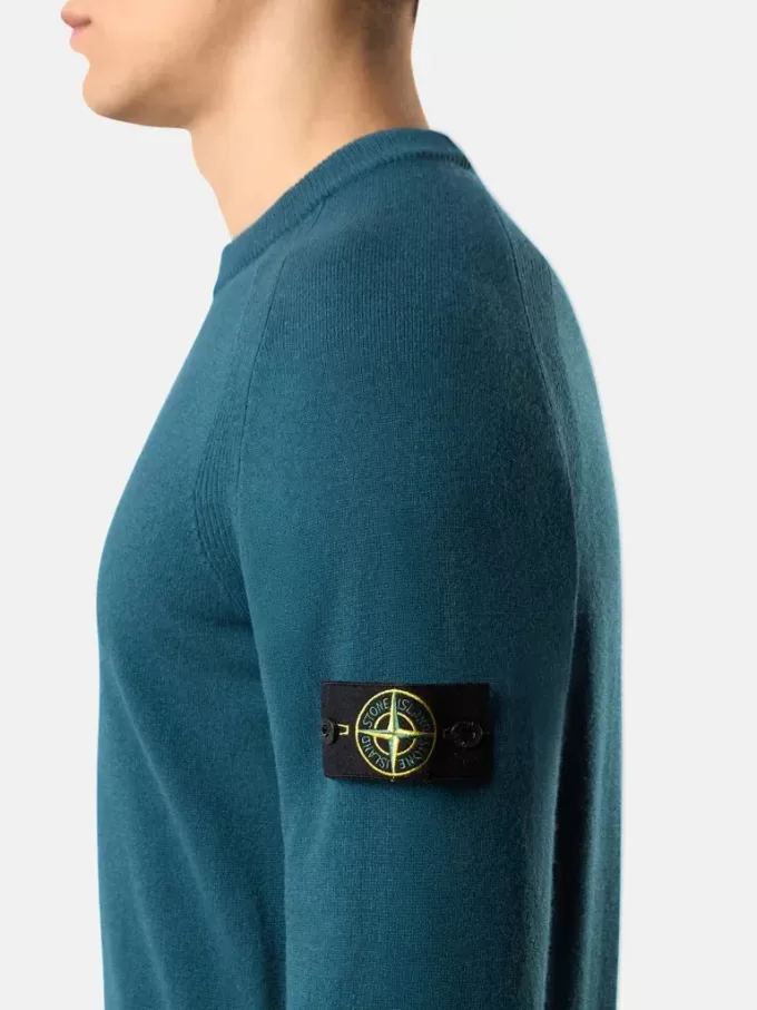 Pull à col rond avec manches raglan et bords-côtes