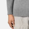 Pull à col rond avec manches raglan et bords-côtes