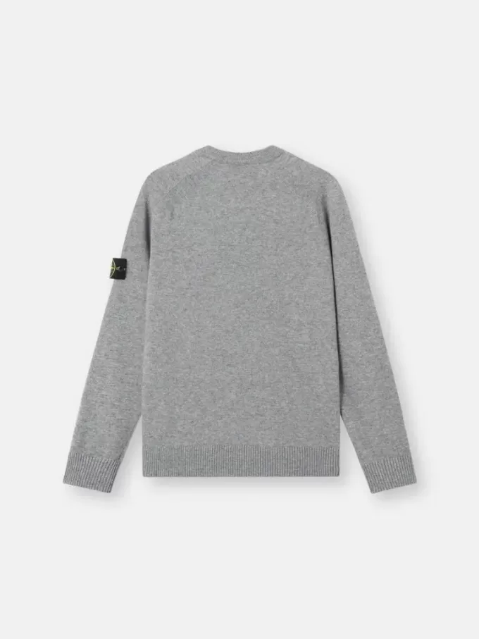 Pull à col rond avec manches raglan et bords-côtes