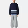 Pull à col rond avec poche poitrine et imprimé