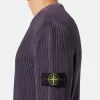 Pull à col rond avec spray bicolore et côtes de pêcheur