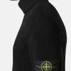 Pull à col roulé avec bords finement côtelés