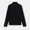 Pull à col roulé avec bords finement côtelés