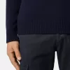 Pull à demi-zip avec bordures en feutre Pull à demi-zip avec bordures en feutre