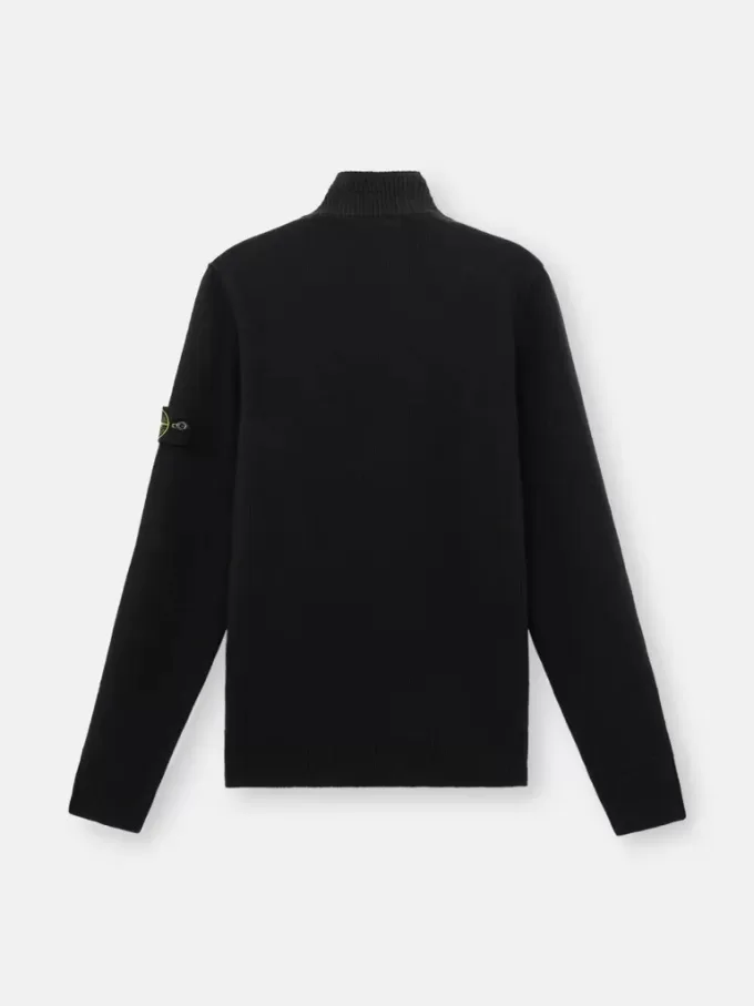 Pull à demi-zip avec bordures en feutre Pull à demi-zip avec bordures en feutre