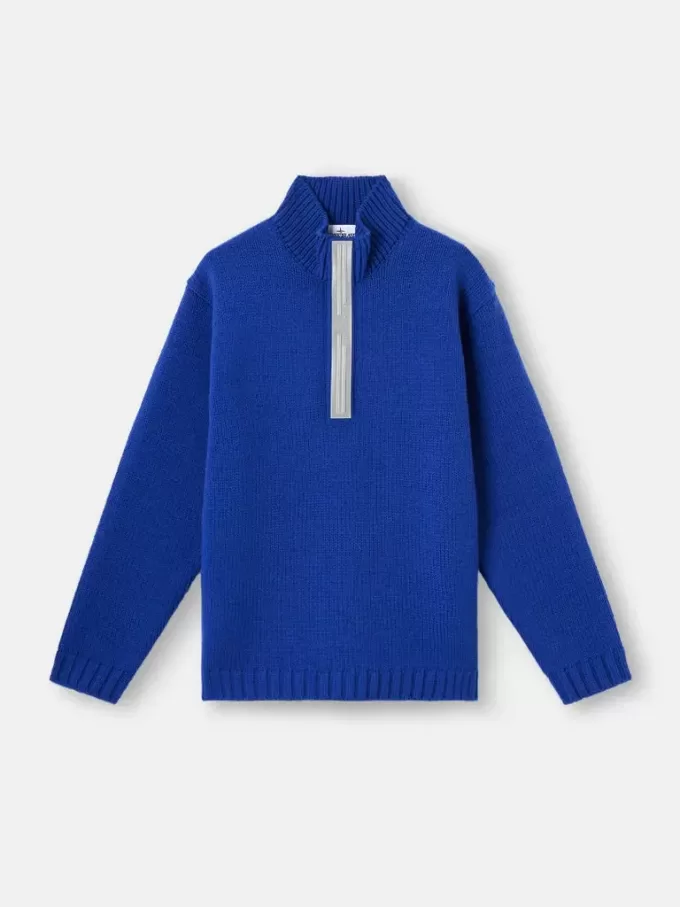 Pull demi-zip avec détails réfléchissants