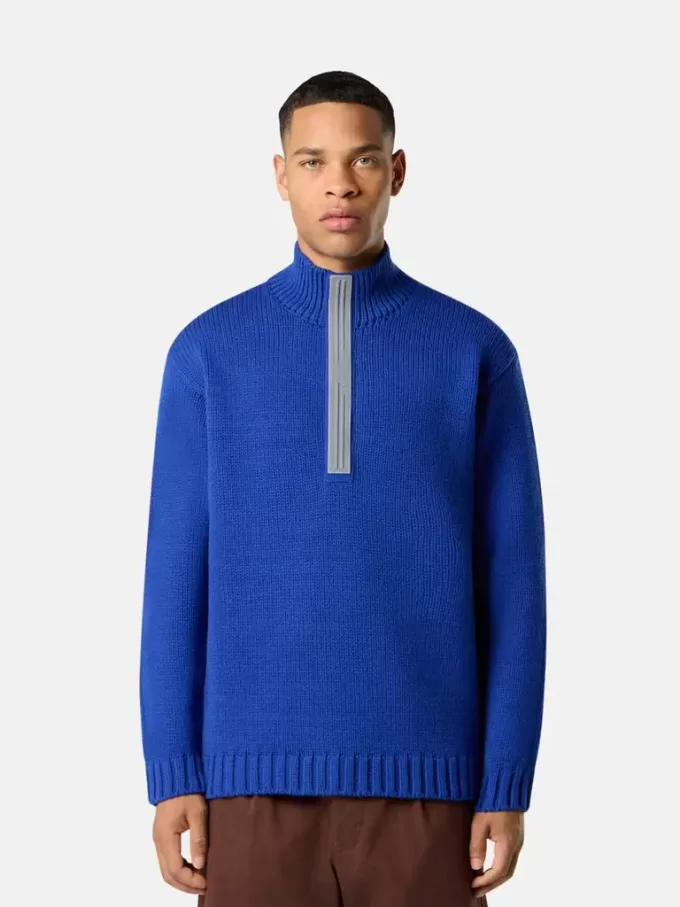 Pull demi-zip avec détails réfléchissants