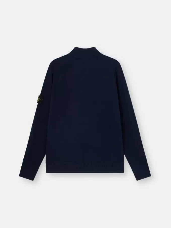 Pull zippé à manches raglan et bords-côtes