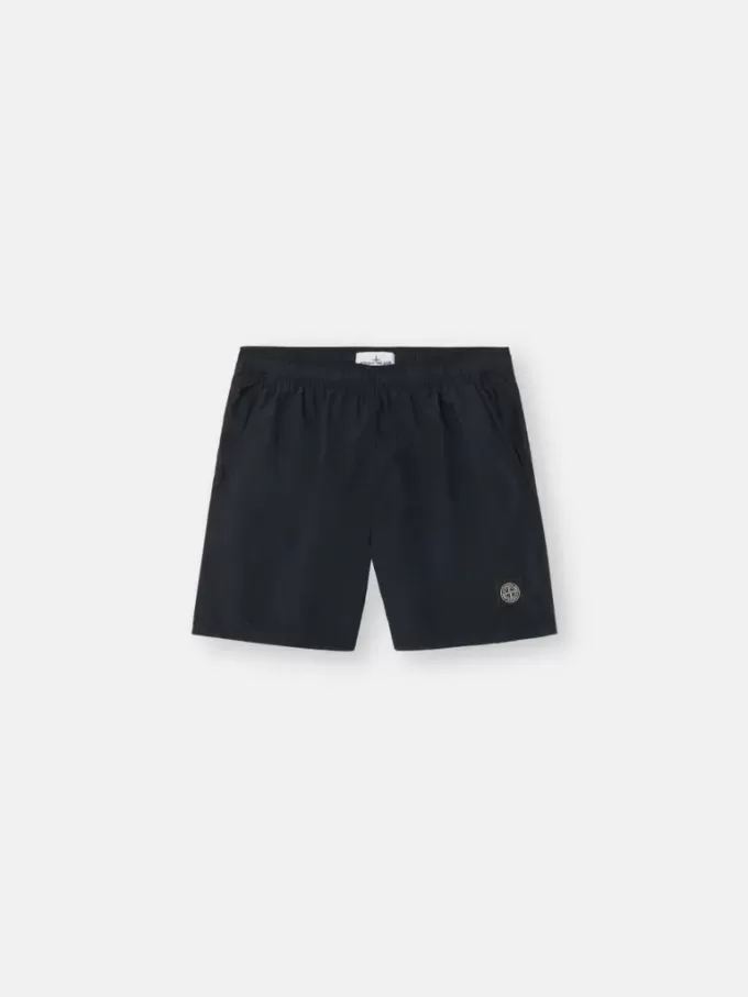 Short de bain mi-long à coupe classique avec poches