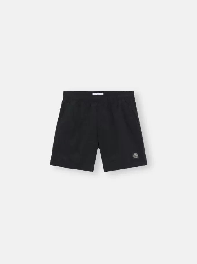 Short de bain mi-long à coupe classique avec poches Short de bain mi-long à coupe classique avec poches