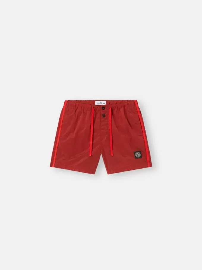 Short de bain slim fit avec poches et doublure en maille Short de bain slim fit avec poches et doublure en maille