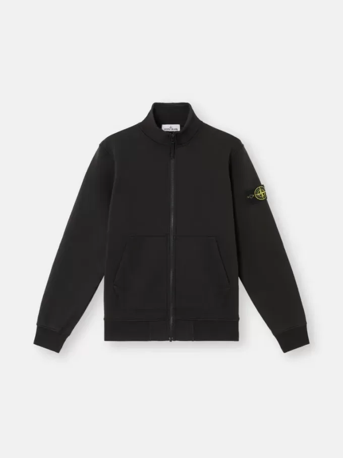 Sweat-shirt avec poches plaquées et fermeture à glissière Sweat-shirt avec poches plaquées et fermeture à glissière