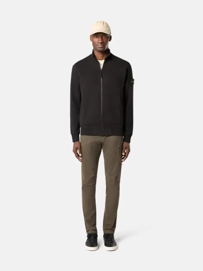 Sweat-shirt avec poches plaquées et fermeture à glissière Sweat-shirt avec poches plaquées et fermeture à glissière