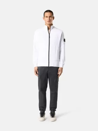 Sweat-shirt avec poches plaquées et fermeture à glissière