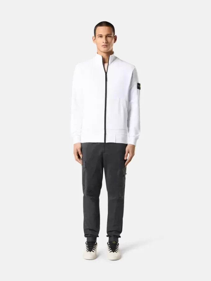 Sweat-shirt avec poches plaquées et fermeture à glissière Sweat-shirt avec poches plaquées et fermeture à glissière