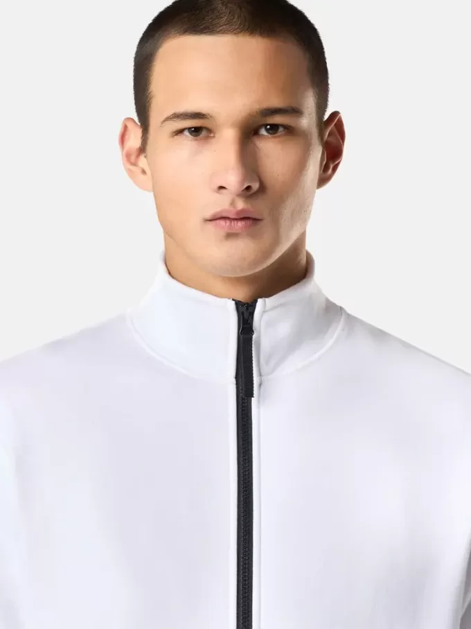 Sweat-shirt avec poches plaquées et fermeture à glissière Sweat-shirt avec poches plaquées et fermeture à glissière