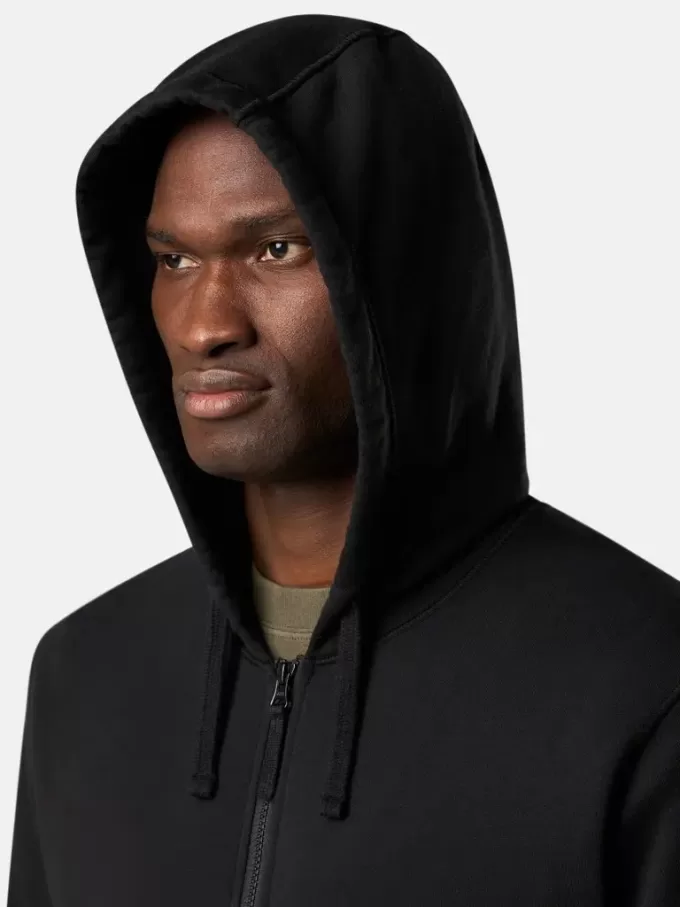 Sweat-shirt à capuche et fermeture éclair, coupe classique, avec poches Sweat-shirt à capuche et fermeture éclair, coupe classique, avec poches