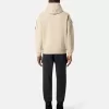 Sweat-shirt à capuche et fermeture éclair, coupe classique, avec poches sur les manches.