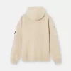 Sweat-shirt à capuche et fermeture éclair, coupe classique, avec poches sur les manches.