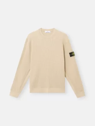 Sweat-shirt à col rond avec détails côtelés
