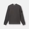 Sweat-shirt à col rond avec détails côtelés