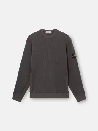 Sweat-shirt à col rond avec détails côtelés Sweat-shirt à col rond avec détails côtelés