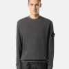 Sweat-shirt à col rond avec détails côtelés