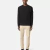 Sweat-shirt à col rond avec détails côtelés