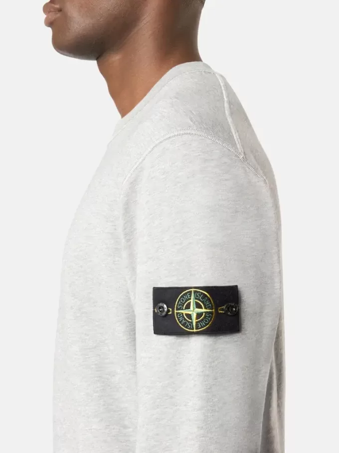 Sweat-shirt à col rond avec détails côtelés