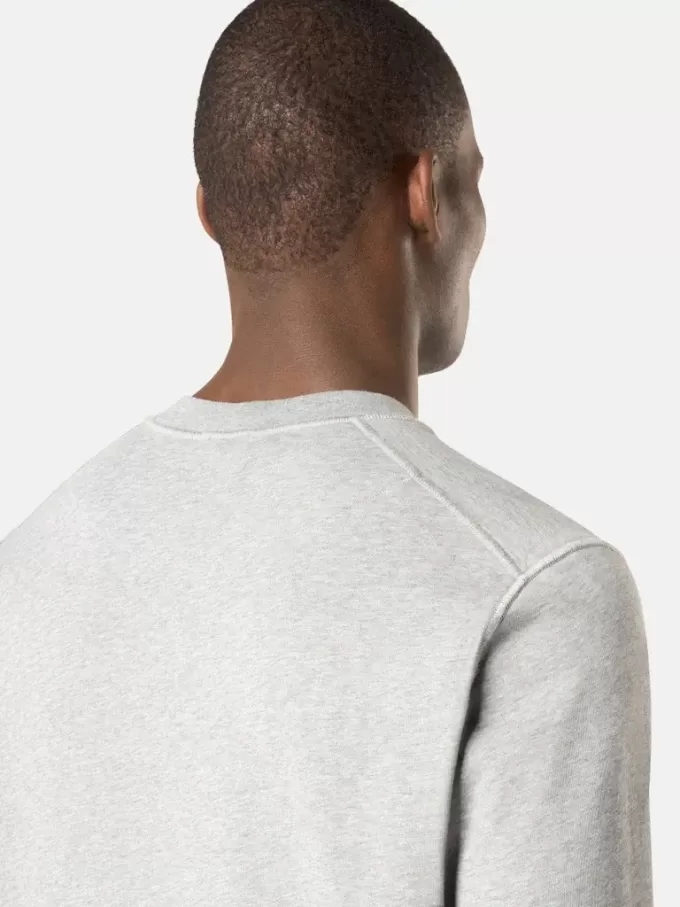 Sweat-shirt à col rond avec détails côtelés