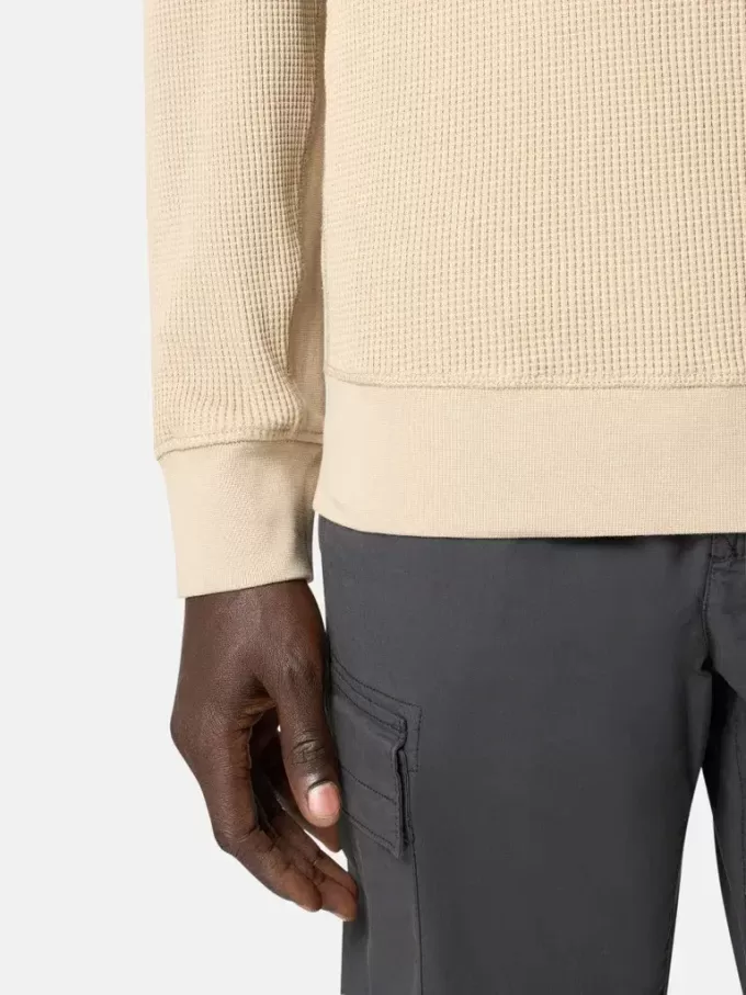 Sweat-shirt à col rond avec détails côtelés