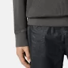 Sweat-shirt à col rond avec détails côtelés