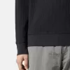 Sweat-shirt à col rond avec détails côtelés