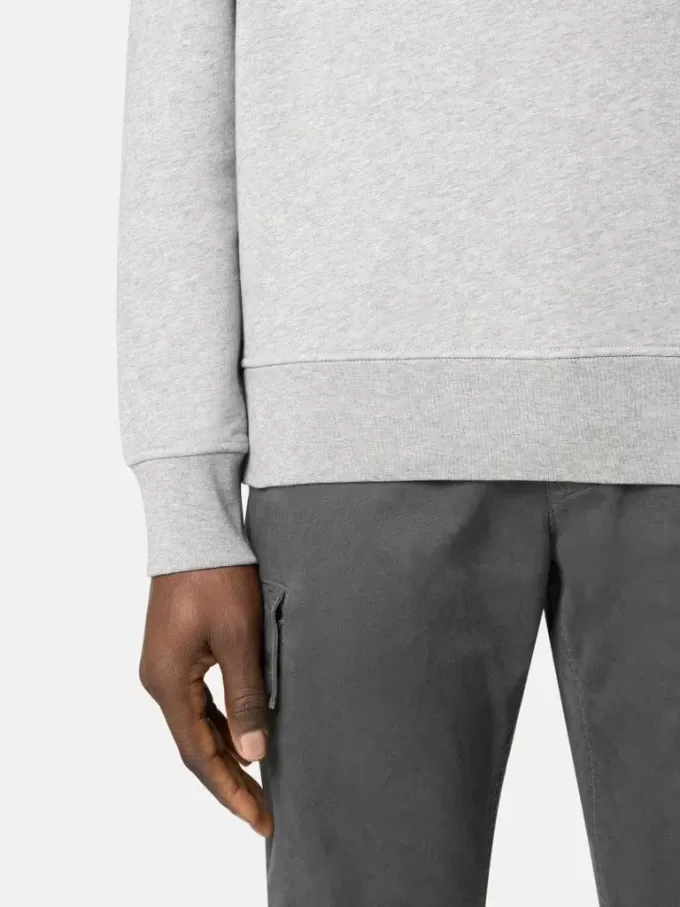 Sweat-shirt à col rond avec détails côtelés