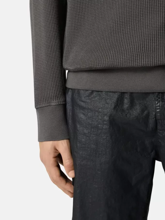 Sweat-shirt à col rond avec détails côtelés