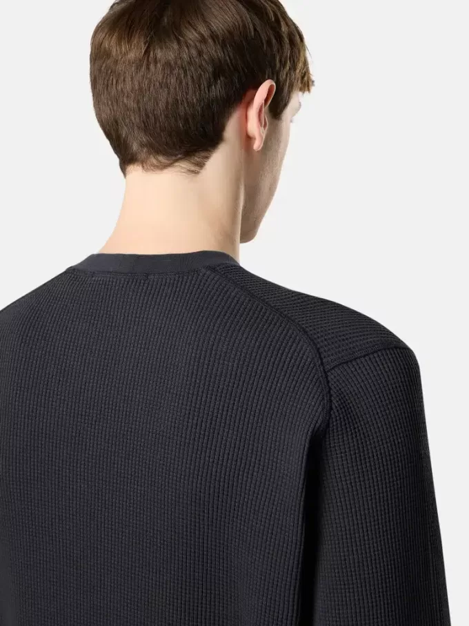 Sweat-shirt à col rond avec détails côtelés