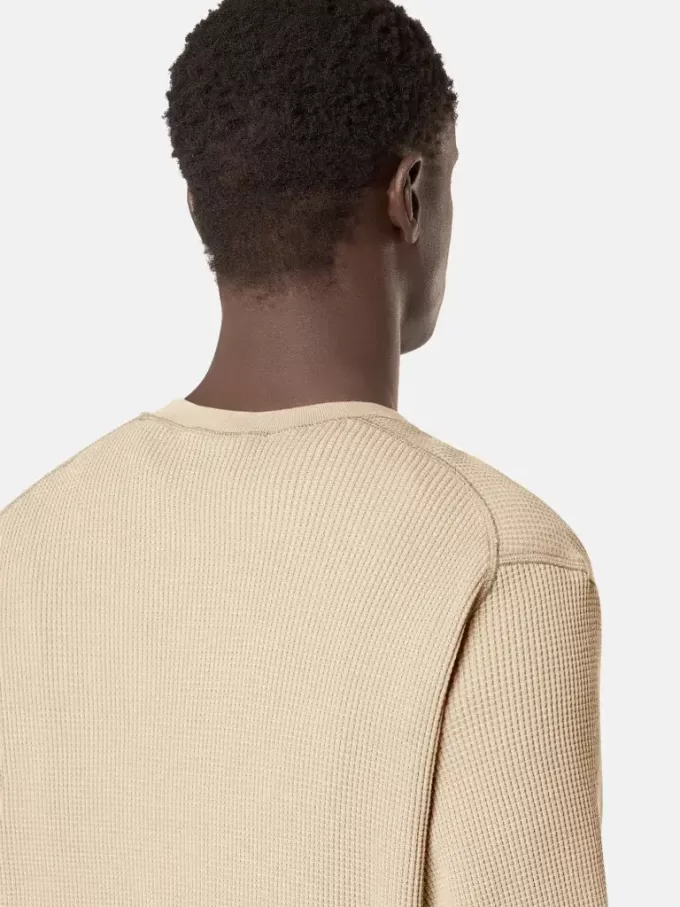 Sweat-shirt à col rond avec détails côtelés