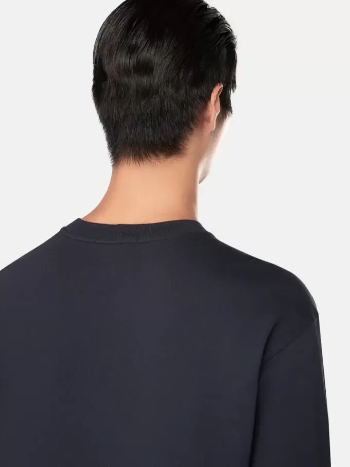 Sweat-shirt à col rond et coupe classique