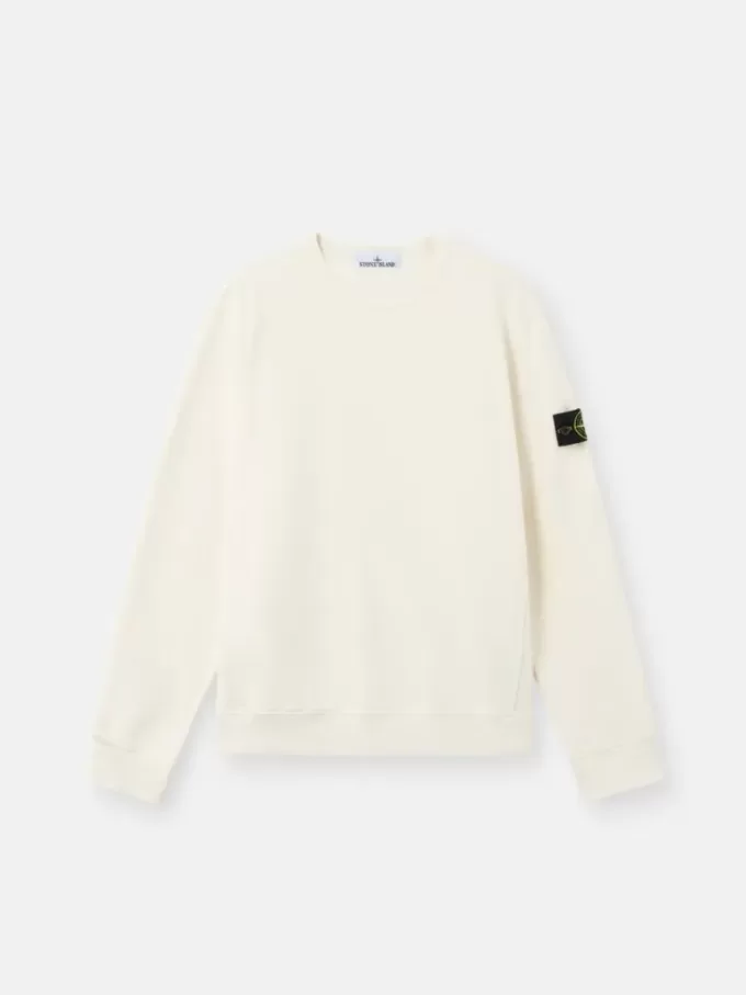 Sweat-shirt à col rond et coupe classique avec empiècements côtelés Sweat-shirt à col rond et coupe classique avec empiècements côtelés
