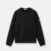 Sweat-shirt à col rond et coupe classique avec empiècements côtelés Sweat-shirt à col rond et coupe classique avec empiècements côtelés