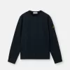 Sweat-shirt à col rond et coupe classique avec empiècements côtelés Sweat-shirt à col rond et coupe classique avec empiècements côtelés