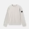 Sweat-shirt à col rond et coupe classique avec empiècements côtelés Sweat-shirt à col rond et coupe classique avec empiècements côtelés