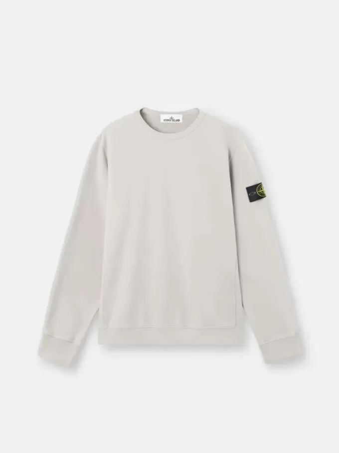 Sweat-shirt à col rond et coupe classique avec empiècements côtelés Sweat-shirt à col rond et coupe classique avec empiècements côtelés